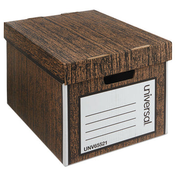 Universal® Heavy-duty Easy Assembly Storage Box, Letter-legal Files, Woodgrain, 12-carton freeshipping - TVN Wholesale
